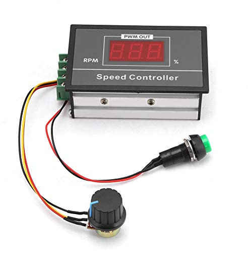 Jadpes Convertisseur de fréquence Variateur Contrôleur, DC 6-60V 12V 24V 36V 48V 30A Convertisseur de Moteur à Courant continu réglable Inverseur pour Vitesse du Moteur de Broche