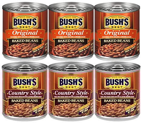 Bush's Best Baked Beans Variety Pack (3 Original Baked , 3 Country Style)