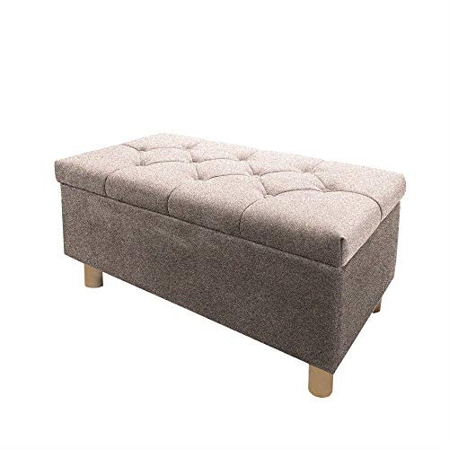 Comfort-Pur Sitzbank Sitzhocker Sitztruhe mit Stauraum Aufbewahrungsbox (Beige Select)