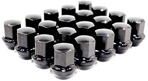 Veritek 20 Stück 14 x 1,5 mm schwarz 7/8 22 mm Sechskant Duplex Acorn OEM Stil 38,5 mm Radmuttern für Werksräder VPE-14155330BK