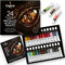 Castle Art Supplies Set de Peintures Acryliques Métallisées | 24 Tubes de 12 ml pour Artistes Adultes, Débutants et Artisans Souhaitant Colorer Diverses Surfaces | Boîte de Présentation Solide