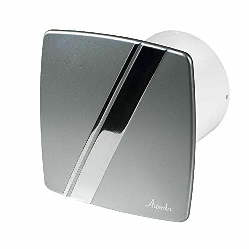 Prostko LTD Silent Bathroom Extractor Fan 100mm with Timer Modern Silver/Chrome Ventilator