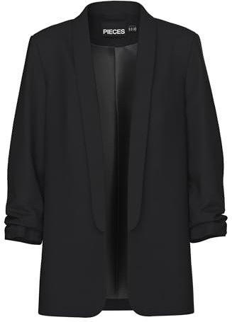 PIECES Femme Pcboss 3/4 Noos Blazer, Noir, XXL EU