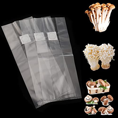 KroY PecoeD 20 Stück 32 x 50 cm Pilzzucht Beutel, Mushroom Spawn Grow Bag Langlebige Beutel, mit Filter, Reißfest und Stark, für Pilze, Pilze, Körner(32 * 50 cm)