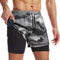 Danfiki Herren Sport Shorts Kurze Hose Schnell Trocknend Sporthose Leicht mit Reißverschlusstasche Laufshorts mit Taschen Hosen Fitness Laufhose