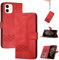 Genlision Flip Custodia in Pelle PU Premium per iphone 11(6.1),Custodia Sottile in Pelle per Telefono,con Supporto Stand,Slot per Schede e Chiusura Magnetica-Rosso
