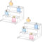 Janaden Acrylic Riser Display Shelf Clear Stands for POP Figures Amiibos, Perfume Organiser Makeup Organizers Cupcake Display Stand Acrylic Display Risers Shelves for Collections 2 Pieces