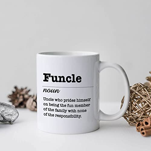 The Fun Uncle Funcle Mug (11oz White Ceramic) Funny Mug for All The Uncles