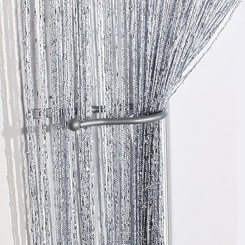 John Aird Jazz Glitter String Curtain Panel (Silver)