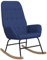vidaXL Schaukelstuhl Schwingstuhl Relaxsessel Schaukelsessel Sessel Schwingsessel Relaxstuhl Polstersessel Polsterstuhl Wohnzimmer Blau Stoff