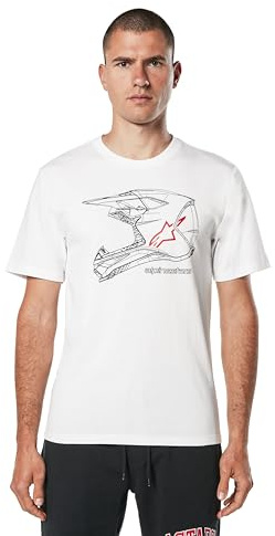 Alpinestars Herren T-Shirt Mx Helmet Csf Tee Kurzarmshirt für Männer mit Rundhalsausschnitt Weiß S