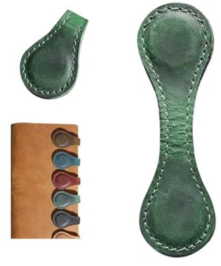 HSAJS Tropfenform Echtleder Magnetisches Lesezeichen Handgefertigt Buchmarkierer Notizbuch Markierung Mehrfarbig Erhältlich