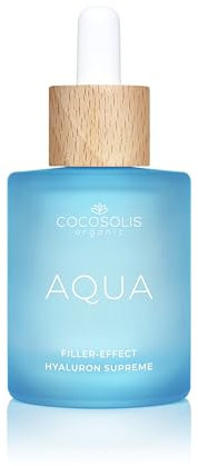 COCOSOLIS AQUA Filler-Effect Hyaluron Supreme Gesichtsserum mit 8 Arten Hyaluronsäure und Aquaxyl™, vegane Anti-Age Tagespflege mit Ultra Hydration