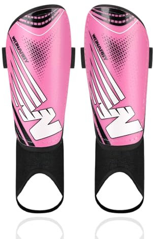 Schienbeinschoner Kinder Fussball Knöchelschutz Herren - Fußball Ausstattung Mit Verstellbarem Klettverschluss - Leicht Langlebig rutschfest für Jungen Mädche im Alter von 2 bis 18 Jahren - Rosa S