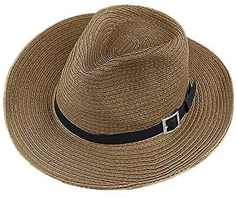 IPENNY Unisex Stroh Panamahut Fedora Strandhut Sonnenhut Bogarthut UPF 50+ Roll Up Sommerhut breite Krempe Sommer Reise Faltbar Hut Strandmütz