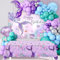Kit Arco Palloncino Sirena, Palloncini Compleanno La Sirenetta con Palloncini Blu Palloncini Verdi Palloncini Viola, Tovaglia a Sirena＆ Fondale per Tema Mare, Addobbi Compleanno Bambina, Baby Shower