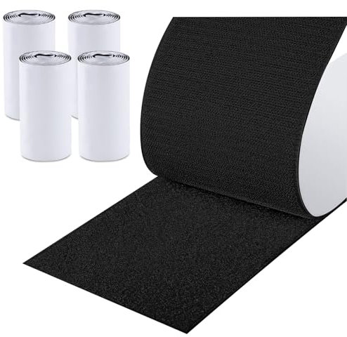 Klettband Selbstklebend Extra Stark, 11cm x 2M Klettverschluss Selbstklebend Extra Breit, Doppelseitiges Klettband zum Nähen Klettverschluss Band für Sofa, DIY Handwerk, Startseite und Büro