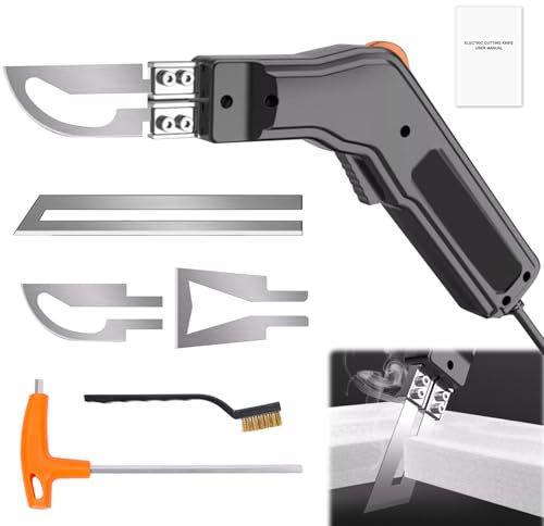 300W Hot Knife Foam Cutter, 0-600℃ Polystyrene Cutting Tool With 3 Blades for Sponge/EPS/EPP/KT Board/EVA/PU/Fabric/Rubber - Portable Electric Rope Cutter