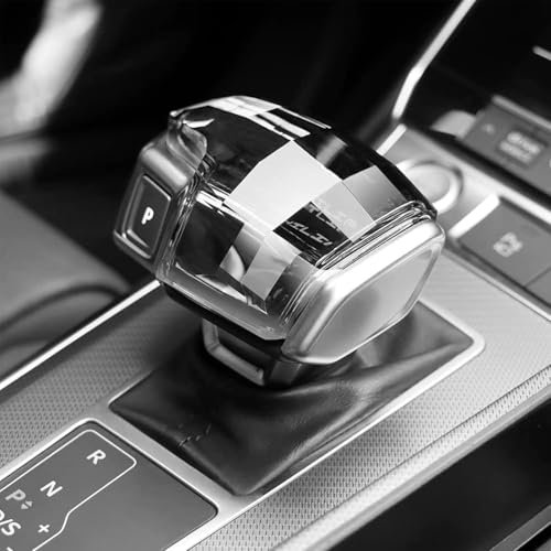 HEYOUTH Heller Kristall Schalthebelknauf,Griffe Dekorativ Schalthebelknauf Getriebegriff Kompatibel for Audi A6 A7 SQ8 RS6 RS7 Q7 Q8 S8,Abdeckung Trim Ersatz Schalthebel,Auto Innenbereich Dekoration