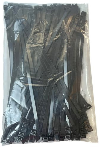 EzySup fascette plastica lunghe,300mm x 12mm,Resistenza alla trazione 110 kg,30 pezzi,Nere