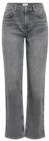 Object Damen Objsava Ellen Mw Straight Blk Jeans Noos