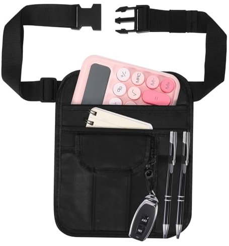 Housoutil Repair Tool Bag Waist Server Apron with Buckle Money Apron Restaurant Server Pouch for Waitress Restaurant Waiter Waist Money Pouch Serving Aprons for Waitresses Black Oxford Cloth