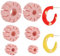 UNICRAFTALE 6 Stück 6 Größen Polymer Ton Ring Führung Flache Runde Polymer Ton Ausstecher Rosa Ring Ohrring Maker Anleitung Polymer Ton Werkzeug Zur Herstellung von Polymer Ton Schmuck Polymer Ton