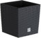 B2C Plant Flower Pot Square Rattan Planter Inner Pot 6 Sizes Garden Patio Home Large (Anthracite, 37L)