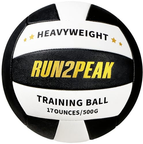 RUN2PEAK Gewichtete Training Volleyball Ball 0,5 kg Offizielle Größe 5 Schwergewicht Setter Volleybälle für Indoor Outdoor Erwachsener Praxis Rebounder Ausrüstung Gewichte Volleyball Setting Trainer