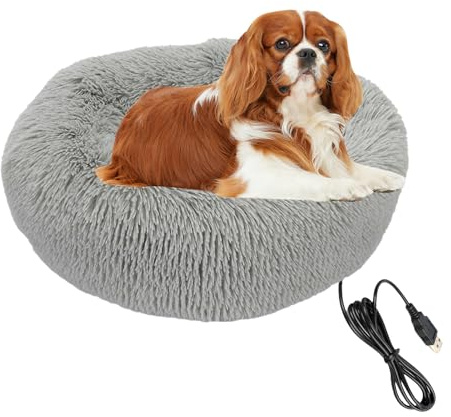 Almohadilla térmica para Perros, Cama de Calentamiento para Mascotas, Suave y Lavable, Suministros de Almohadilla térmica para Perros pequeños, Cachorros, Animales, durmiendo, Invierno