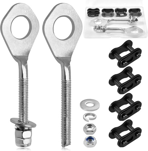 SPEEDWOX 2 pezzi di tenditori per mini moto compatibili con quad coaster 125 cm3, quad 110 cm3, quad 250 cm3, moto 50 cm3 – 125 cm3 con 4 maglie a catena