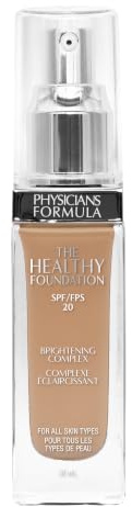 Physicians Formula The Healthy Foundation SPF 20 MEDIUM NEUTRAL 4 – Langanhaltende Leichte Aufbaubare Flüssige Foundation mit Aufhellungskomplex & Hyaluronsäure – Satin Finish