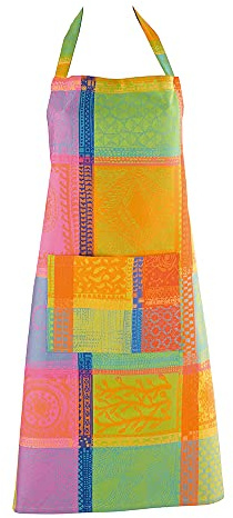 Garnier-Thiebaut Mille Wax 100% Two-ply Twisted Cotton Coated 30-Inch by 33-Inch Apron, Creole, Made in France