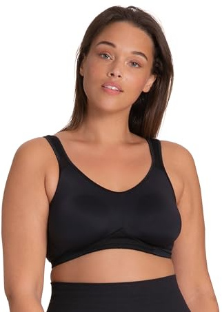 Dorina Damen Sport BH, Flex D1901A, Schwarz Weiß
