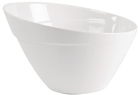 APS 84043 Schale BALANCE, Ø 30 cm, Höhe 19,5 cm, 5 Liter, Melamin, mit Antirutsch-Füßchen, weiß