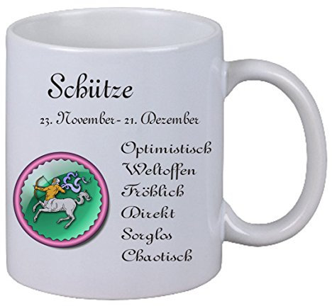 Kaffee Tasse Sternzeichen Schütze Geschenk Weihnachten Geburtstag Familie Fun