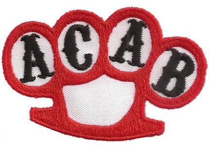 ACAB Schlagring Ultras Streetfighter Anti Polizei Biker Rocker Aufnäher Patch
