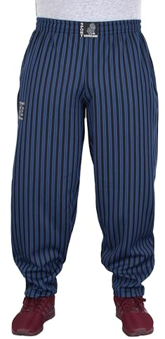 ESRA Fitness-Hose gestreift Trainingshose Herren Bodybuilder Hose Herren Bodybuilding Hose Gym-Hose Sporthose Männer Jogginghose weit SP01