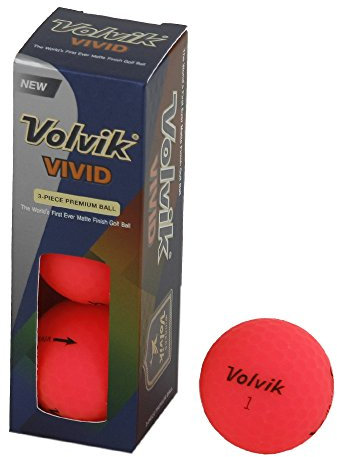Vivid Volvik Golfbälle X Ärmel von 3 (Neon Rosa)
