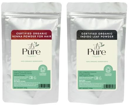 Natural Hair Dye - Organic Henna & Indigo Hair Colour 200g