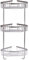 Optimal Products RUST FREE STAINLESS STEEL SHOWER CADDY RACK BATHROOM ORGANIZER CORNER SHELF & HOOKS (3-TIER STAINLESS STEEL CADDY)