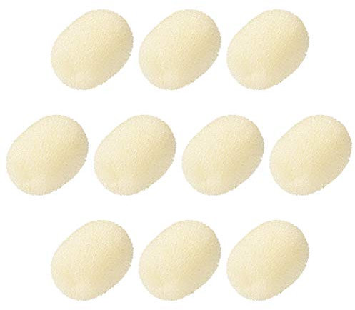 sourcing map 10PCS Foam Mic Cover Headset Microphone Windscreen Shield Protection 14.5mm Length for Headset Lapel Lavalier