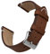 OLLREAR Unisex Leder Uhrenarmbänder Edelstahl Silberne Schnalle 16mm Hellbraun Elegante Leder-Uhrenarmbänder mit Schnellverschluss für Herren Damen Ersatz Armband
