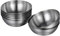Cabilock 4Pcs Stainless Steel Dipping Bowls, Small Condiment Sauce Plate Round Shape Seasoning Dish, Saucer Appetizer Dishes Food Dipping Bowls for Home Restaurant