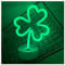ENUOLI Neon Signs Good Luck Clover Green Clover USB & Battery Powered Shamrock LED Neon Light for St Patrick's Day Decor Gift
