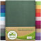 leevitex Premium Topper Boxspringbett Spannbettlaken | 100% Mako-Jersey-Baumwolle | ÖKO-TEX | 170g/m² | 90 x 200-100 x 220 cm | Dunkelgrün | 18 cm Steg