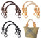 PH PandaHall 6PCS Holzperlen Taschengriffe, 3 Farben Taschenhenkel Nylonseil Handtasche Riemen Für Handtaschen U-Form Tasche Griff Ersatz Für Umhängetasche Strandtasche DIY Handtasche, 48cm Lang