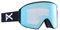 Anon M4 Zylindrische Schneebrille + Bonuslinse + MFI®-Gesichtsmaske - Niedrige Brückenpassform (Rahmen: schwarz, Linse: variables Blau wahrnehmen, Ersatzglas: bewölktes Rosa wahrnehmen)