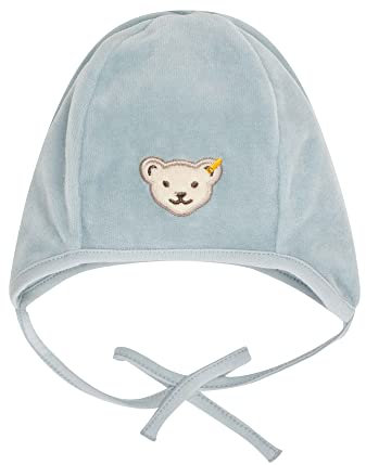 Steiff Unisex Baby Basic Bommel Beanie-Mütze, Celestial Blue, 43