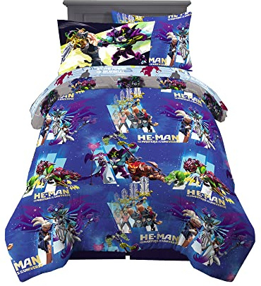 Franco Aduoke Kids Bedding Super Soft Comforter and Sheet Set with Sham, 5 Piece Twin Size, He-Man and The Masters of The Universe